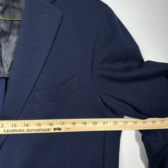 Saks Fifth Avenue Ing Loro Piana Navy Blue Wool Four Seasons 48L Blazer Italy - Picture 11 of 13